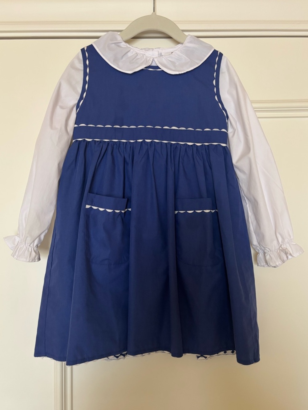 The Yellow Lamb Blue Dress with Clare Shirt